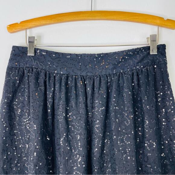 NEW Cynthia Rowley black sequin evening holiday party mini skirt 8 - Picture 2 of 7